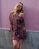 Daisy Street Daisy Street x Emma Jean chiffon asymmetric hem top with matching scarf in brown paisley - part of a set - 1