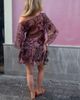 Daisy Street Daisy Street x Emma Jean chiffon asymmetric hem top with matching scarf in brown paisley - part of a set - 4