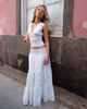 Daisy Street Daisy Street x Emma Jean drop waist tiered maxi skirt in white broderie - part of a set - 1