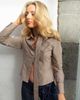Daisy Street Daisy Street x Emma Jean fitted shirt with matching scarf in neutral stripes - 2