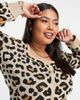 Daisy Street Plus Daisy Street Plus 90s cropped cardigan in leopard print-Multi - 3