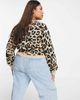 Daisy Street Plus Daisy Street Plus 90s cropped cardigan in leopard print-Multi - 4