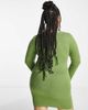 Daisy Street Plus Daisy Street Plus mini knit dress with heart graphic and flared sleeves-Green - 2