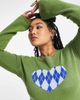 Daisy Street Plus Daisy Street Plus mini knit dress with heart graphic and flared sleeves-Green - 3