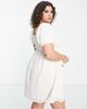 Daisy Street Plus Daisy Street Plus mini milkmaid tea dress with puff sleeves in white - 2