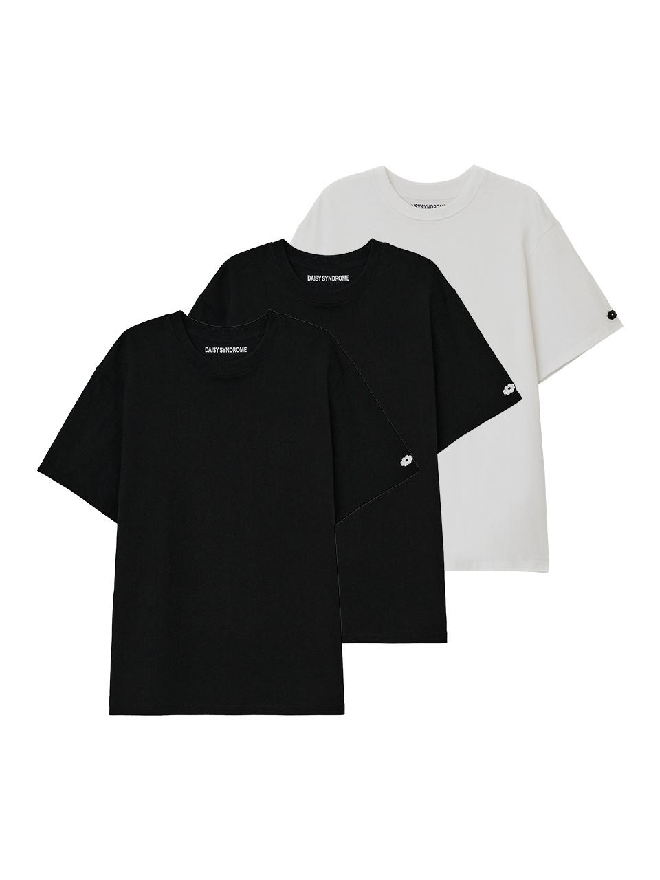 DAISY SYNDROME All Day T-shirt (3packs) - Black