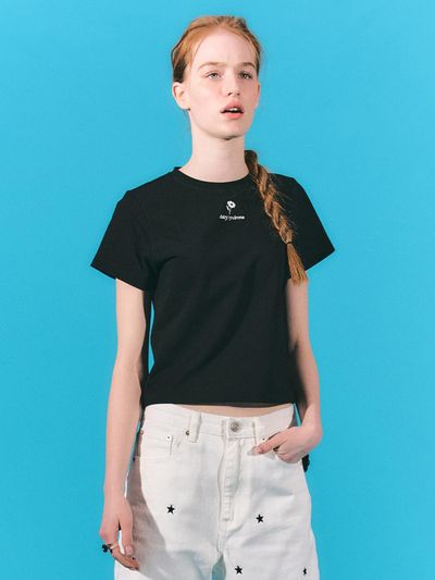 DAISY SYNDROME Bloom Slim T-shirt - Black