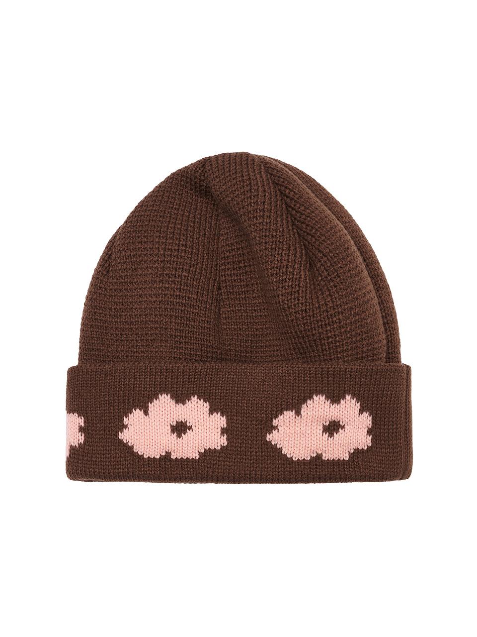 DAISY SYNDROME BLOSSOM BEANIE brown