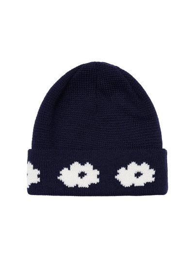 DAISY SYNDROME BLOSSOM BEANIE navy