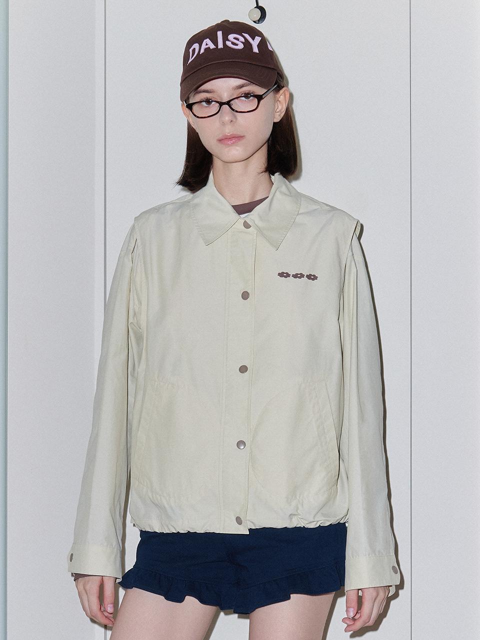 DAISY SYNDROME FLORAL ARTWORK JACKET beige