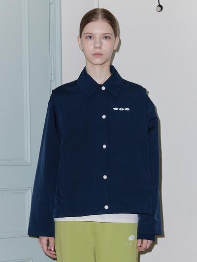 DAISY SYNDROME FLORAL ARTWORK JACKET navy