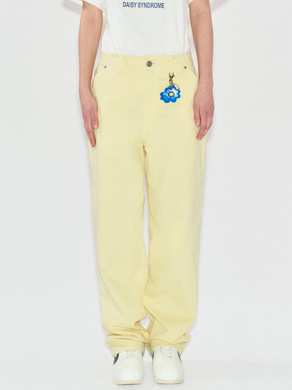DAISY SYNDROME Fluffy Cotton Pants - Light Yellow