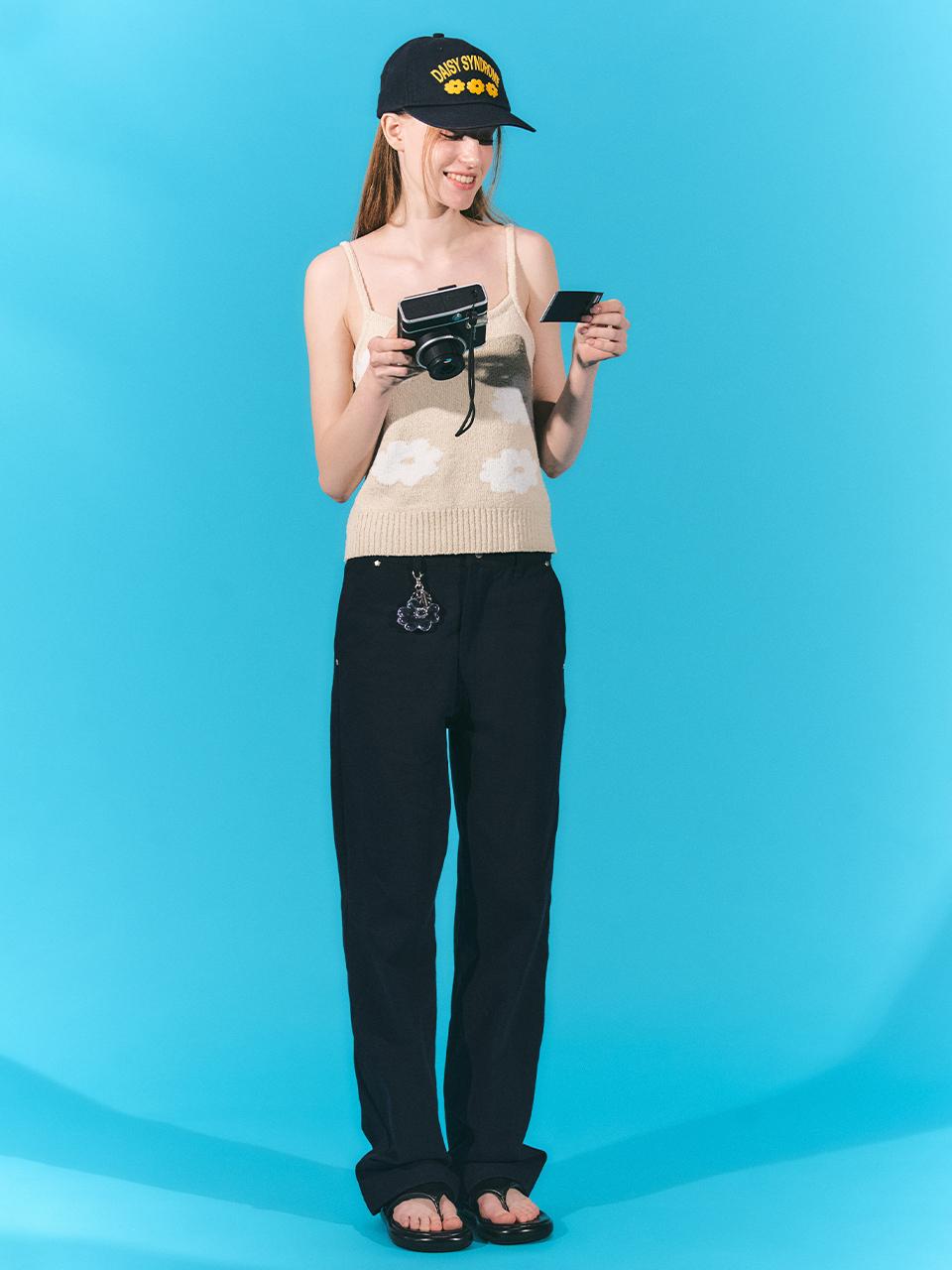 DAISY SYNDROME Fluffy Cotton Pants - Navy