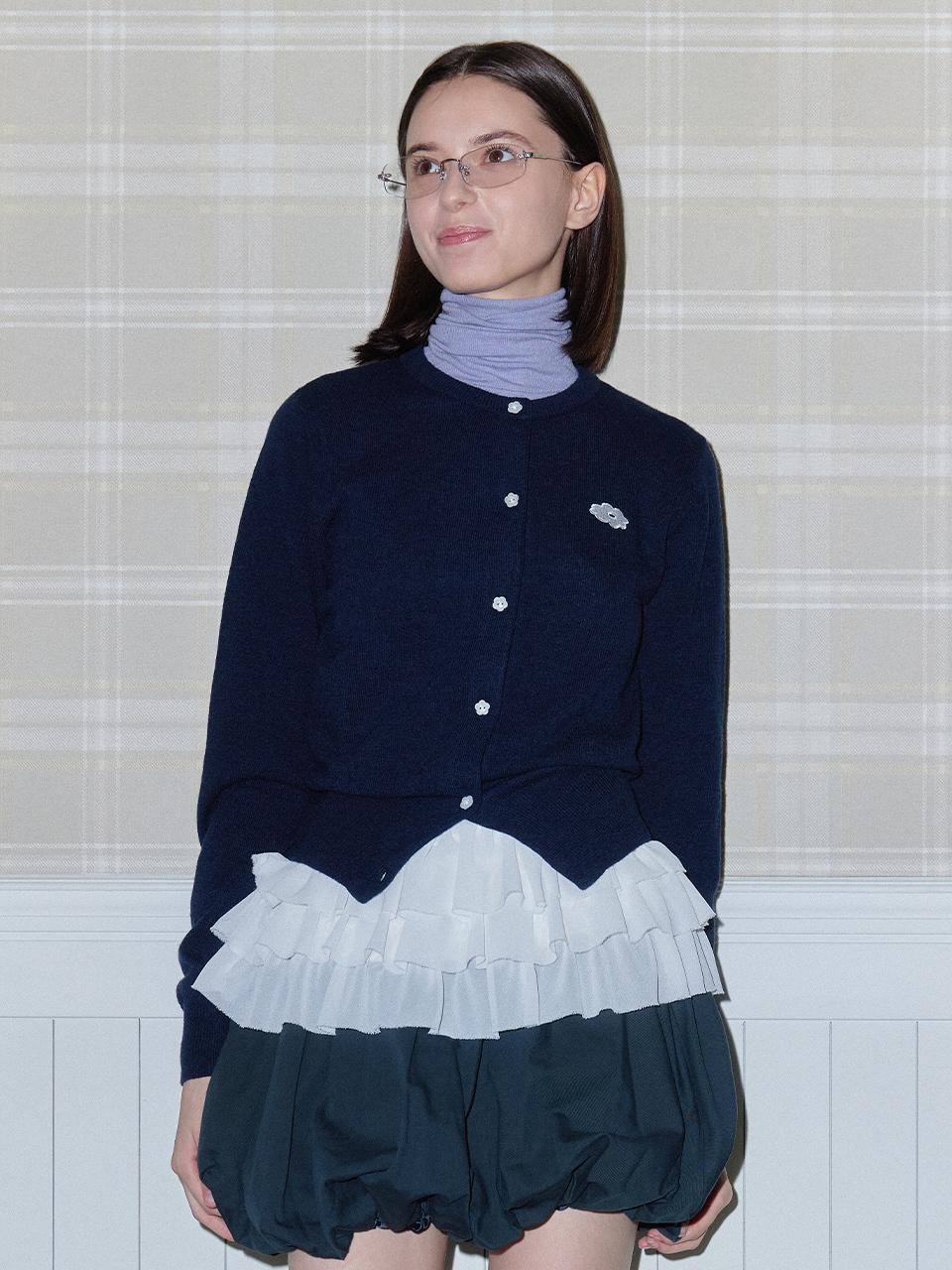 DAISY SYNDROME SOFT LOGO CARDIGAN navy