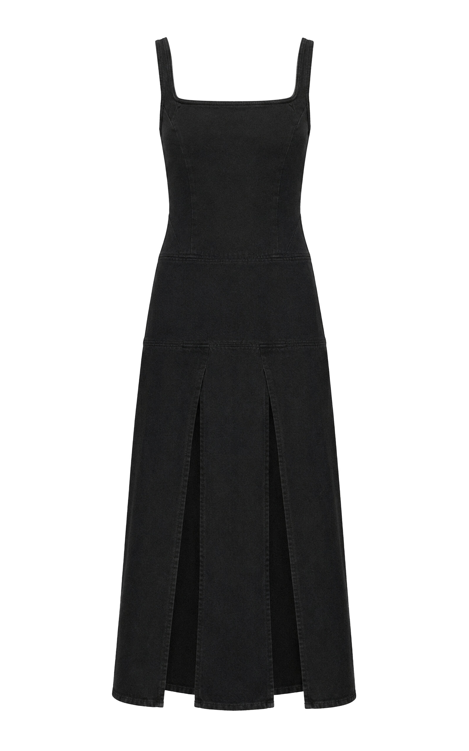 Dala Dala Strip Denim Maxi Dress