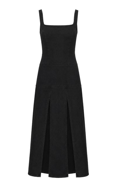Dala Dala Strip Denim Maxi Dress