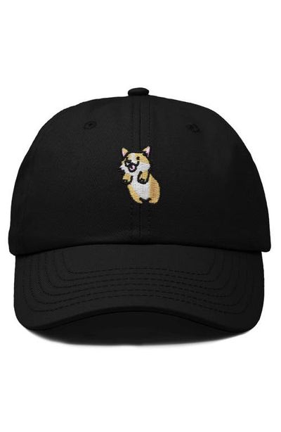 Dalix Dalix Leaping Corgi Embroidered Cap