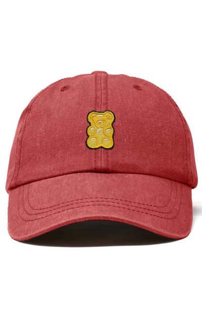 Dalix Dalix Yellow Gummy Embroidered Dad Cap