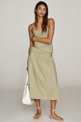 Damson Madder Caspia Cotton Midi Skirt