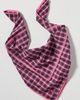 Damson Madder Cotton Check Hair Scarf - 1