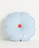 Damson Madder Cotton Embroidered Button Round Shaped Pillow - 3