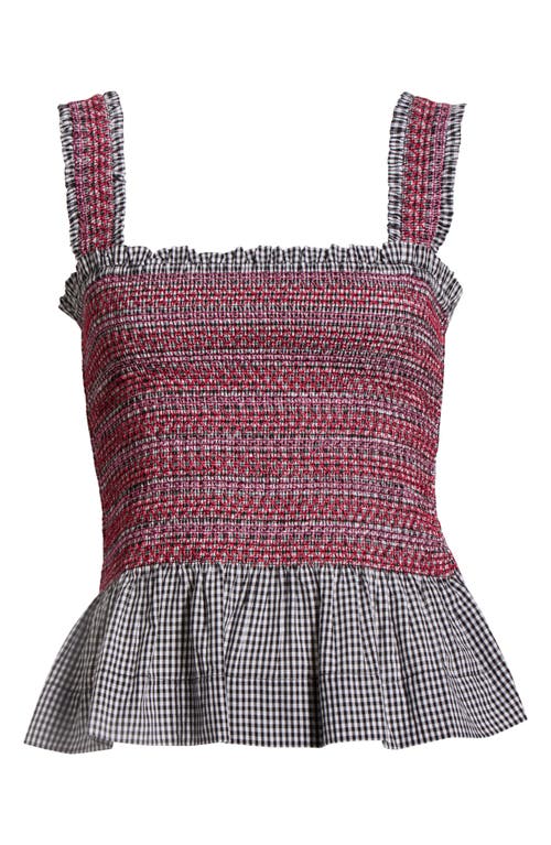 Damson Madder Damson Madder Ami Smocked Organic Cotton Peplum Camisole