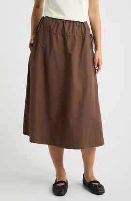 Damson Madder Damson Madder Caspia Organic Cotton Midi Skirt