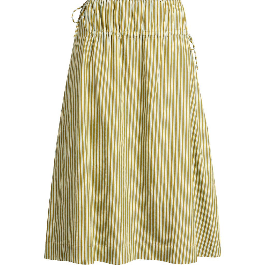 Damson Madder Damson Madder Caspia Striped Volume Midi Skirt