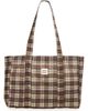 Damson Madder Damson Madder Check Tote Bag - 1