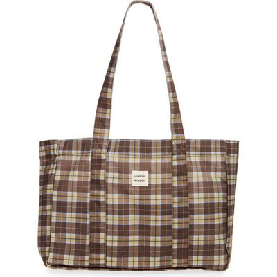 Damson Madder Damson Madder Check Tote Bag