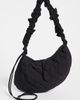 Damson Madder Damson Madder Embroidered Rose Ruched Kidney Bag Black One - 2
