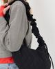 Damson Madder Damson Madder Embroidered Rose Ruched Kidney Bag Black One - 3