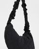 Damson Madder Damson Madder Embroidered Rose Ruched Kidney Bag Black One - 4