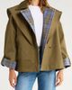 Damson Madder Damson Madder Jerry Reversible Crop Organic Cotton Trench Coat - 1