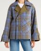 Damson Madder Damson Madder Jerry Reversible Crop Organic Cotton Trench Coat - 2