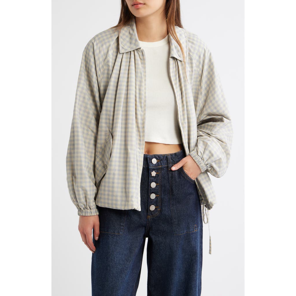 Damson Madder Damson Madder Lailah Gingham Lightweight Bomber Jacket