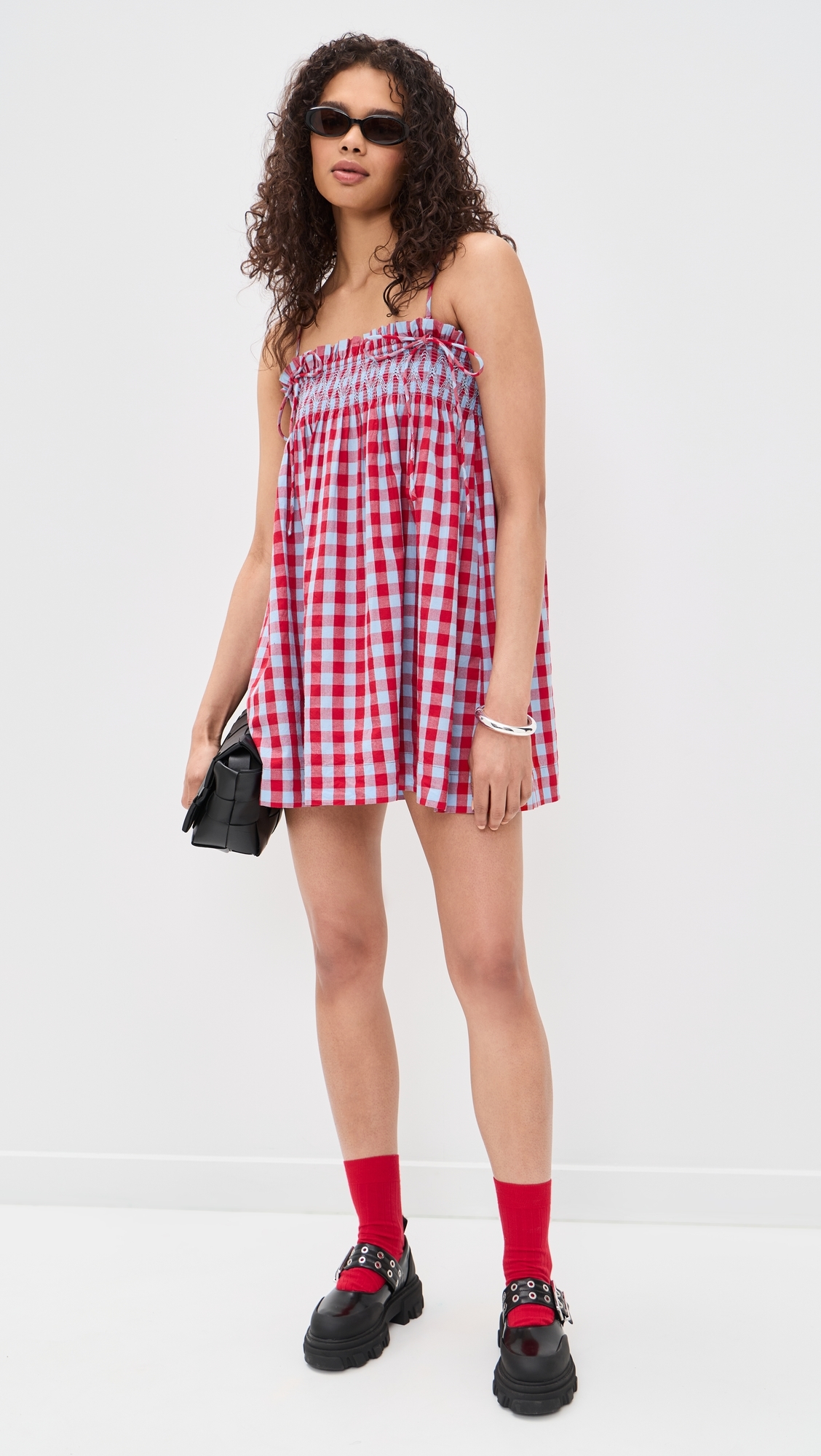 damson madder red mini dress Damson Madder - Raven Mini Night Dress - Red