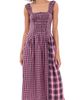 Damson Madder Damson Madder Mallory Midi Dress Magenta - 1
