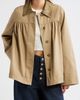 Damson Madder Damson Madder Mercedes Lace Collar Organic Cotton Mini Coat - 5