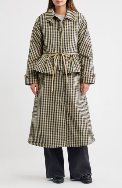 Damson Madder Damson Madder Myrtle Gingham Trench Coat