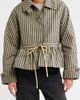Damson Madder Damson Madder Myrtle Gingham Trench Coat - 2
