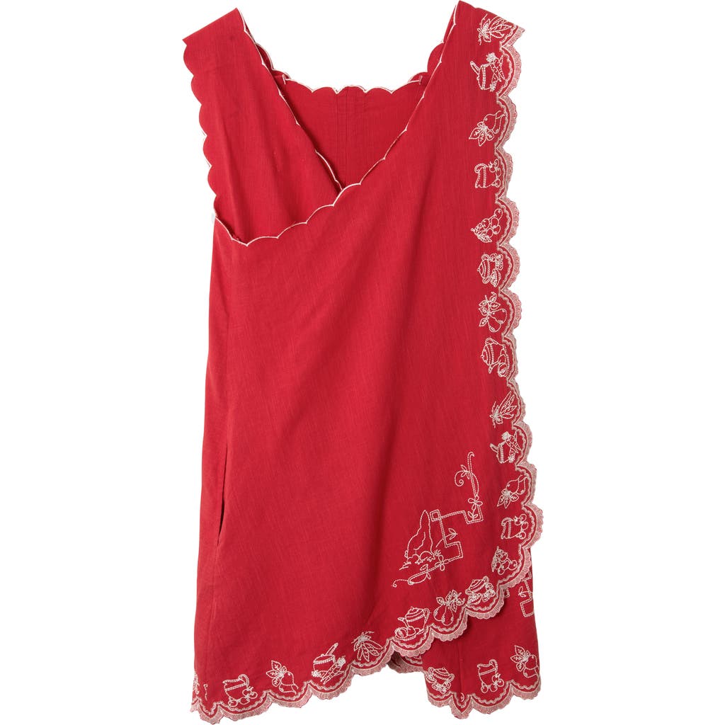 Damson Madder Damson Madder Natalina Embroidered Sleeveless Dress 