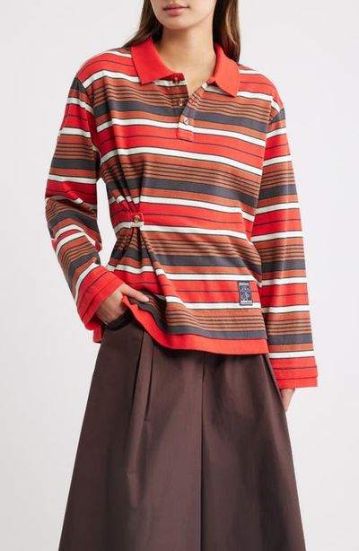 Damson Madder Damson Madder Noah Cinch Striped Rugby Polo