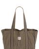 Damson Madder Damson Madder Organic Cotton Gingham Canvas Tote - 1