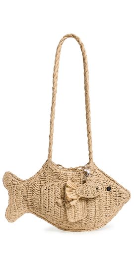 Damson Madder Damson Madder Raffia Fish Bag Natural One