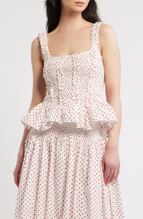 Damson Madder Damson Madder Raphi Smocked Peplum Cami