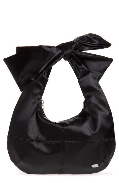 Damson Madder Damson Madder Roo Bow Satin Hobo Bag
