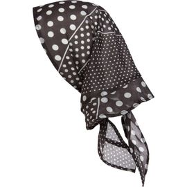 Damson Madder Damson Madder Ruffle Trim Polka Dot Hair Scarf