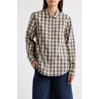 Damson Madder Damson Madder Solana Checked Organic Cotton Shirt