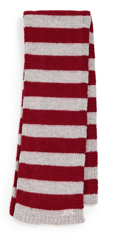 Damson Madder Damson Madder Stripe Skinny Scarf Multi One